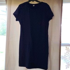 Old Navy Navy blue polkadot short sleeve dress
